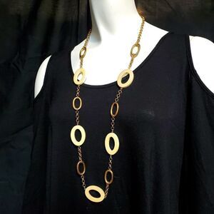 Robert Rose Steampunk Gold & Cream Necklace